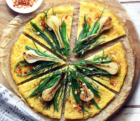 Farinata di ceci con agretti