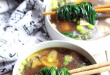 Zuppa di miso con agretti