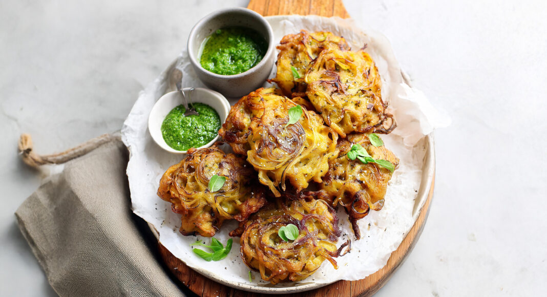 Frittelle di cipolle vegan