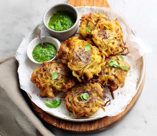 Frittelle di cipolle vegan