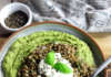 Lenticchie su crema di taccole