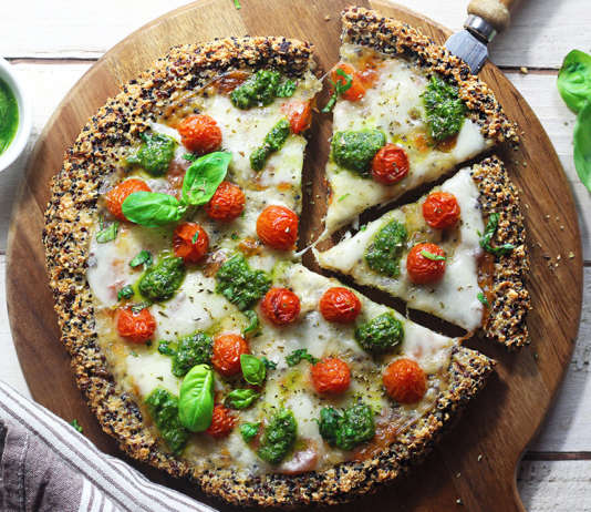Pizza proteica di quinoa