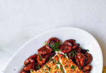 Feta arrosto alle erbe con pomodorini confit