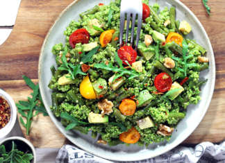 Quinoa al pesto di rucola e fagiolini