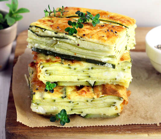 Millefoglie di zucchine e yogurt