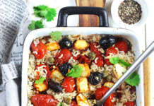 Insalata di riso con verdure al forno