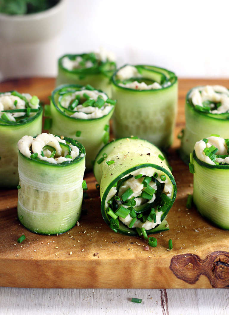 rotolini-cetrioli-cannellini Rotolini di cetrioli con crema di cannellini
