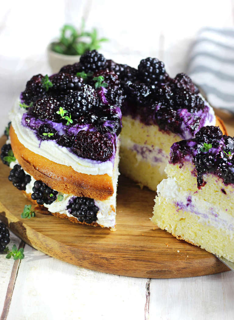 Torta ricotta, more e limone