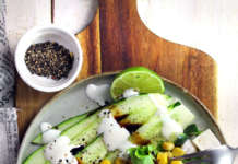 Insalata di cetrioli, mais e yogurt