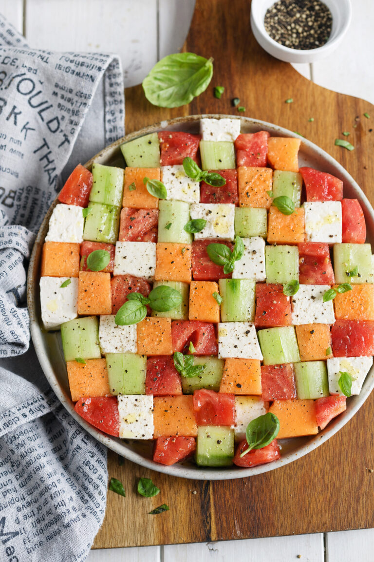 insalata-melone-cetrioli-pomodoro Insalata di melone, cetrioli e pomodori