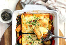 Verdure al forno con feta