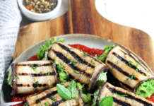 Involtini di melanzane con zucchine