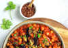 Melanzane e ceci al sugo