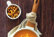 Crema di zucca e ceci speziati