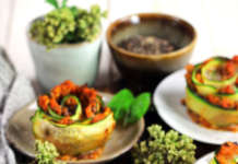 Lasagne di zucchine, rose senza pasta