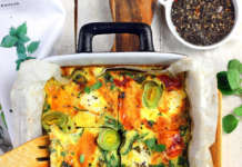 Frittata con zucca, feta e spinaci