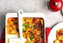 Lasagne con crema di zucca, provola affumicata e funghi porcini