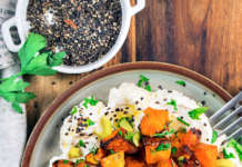 Zucca con formaggio di yogurt