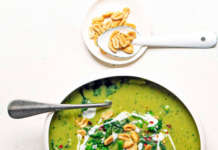 Crema di broccoli e spinaci al latte di cocco