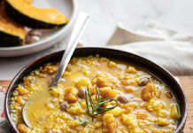 Zuppa di miglio, borlotti e zucca