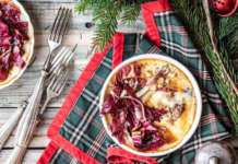 Terrine di formaggio con radicchio rosso e noci