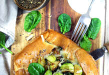 Torta brisee ripiena di spinaci