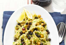 Mafaldine piccanti con ceci, limone e capperi