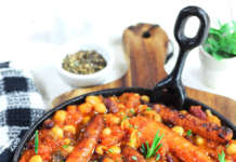 Stufato di legumi misti e carote affumicate