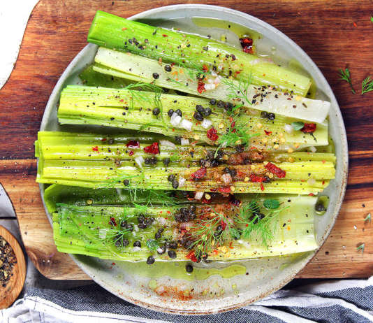 Porri marinati vegan