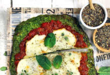 Base della pizza con i broccoli