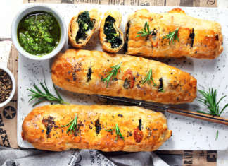 Tutto sullo strudel: dalla storia alle alternative in cucina dolci e salate Strudel ripieno di verdura a foglie verdi