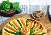 Torta salata di carote e asparagi