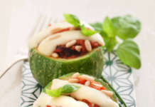 Zucchine tonde ripiene con melanzane e caciocavallo