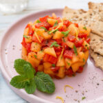 Antipasto di melone e peperoni alla menta