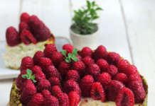 Cheesecake pistacchi e lamponi