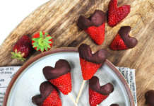 Fragole cuore di cioccolato