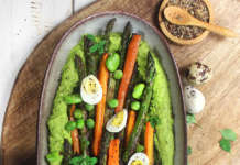 Salsa verde di piselli e fave