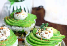 Torrette di riso, carote, zucchine e avocado