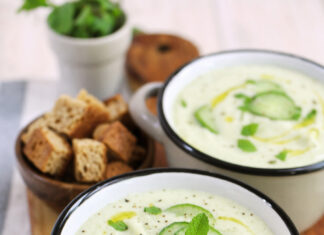 Crema fredda di patate e cetrioli