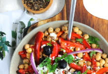 Insalata di ceci e peperoni marinati