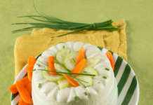 Sformato freddo di mousse di cetriolo