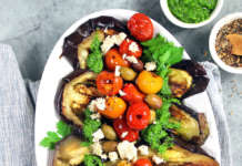 Melanzane in salsa verde con pomodorini