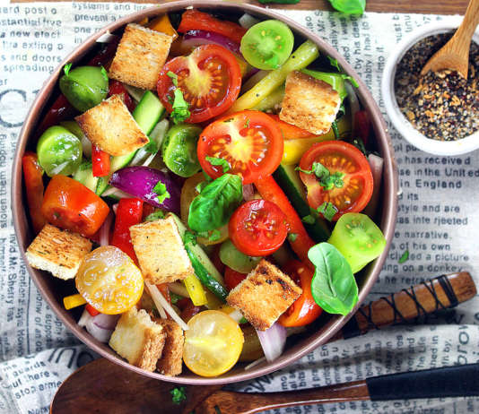 Panzanella con peperoni