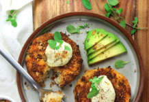 Burger vegan di cavolfiore e ceci