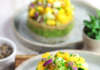 Riso e ceci con avocado e mango