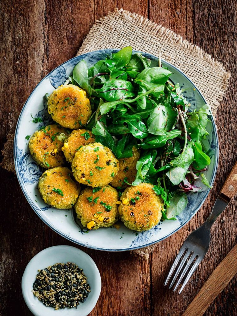 Crocchette di sedano rapa e mais al prezzemolo