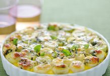 Tortino di porri e fontina alla menta