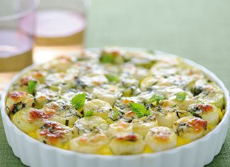 Tortino di porri e fontina alla menta