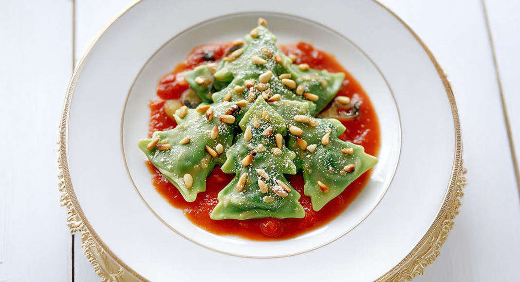 Alberelli natalizi di patate e spinaci