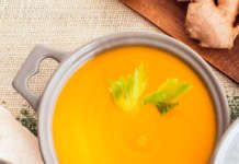 Zuppa di lenticchie rosse con zenzero e curcuma
